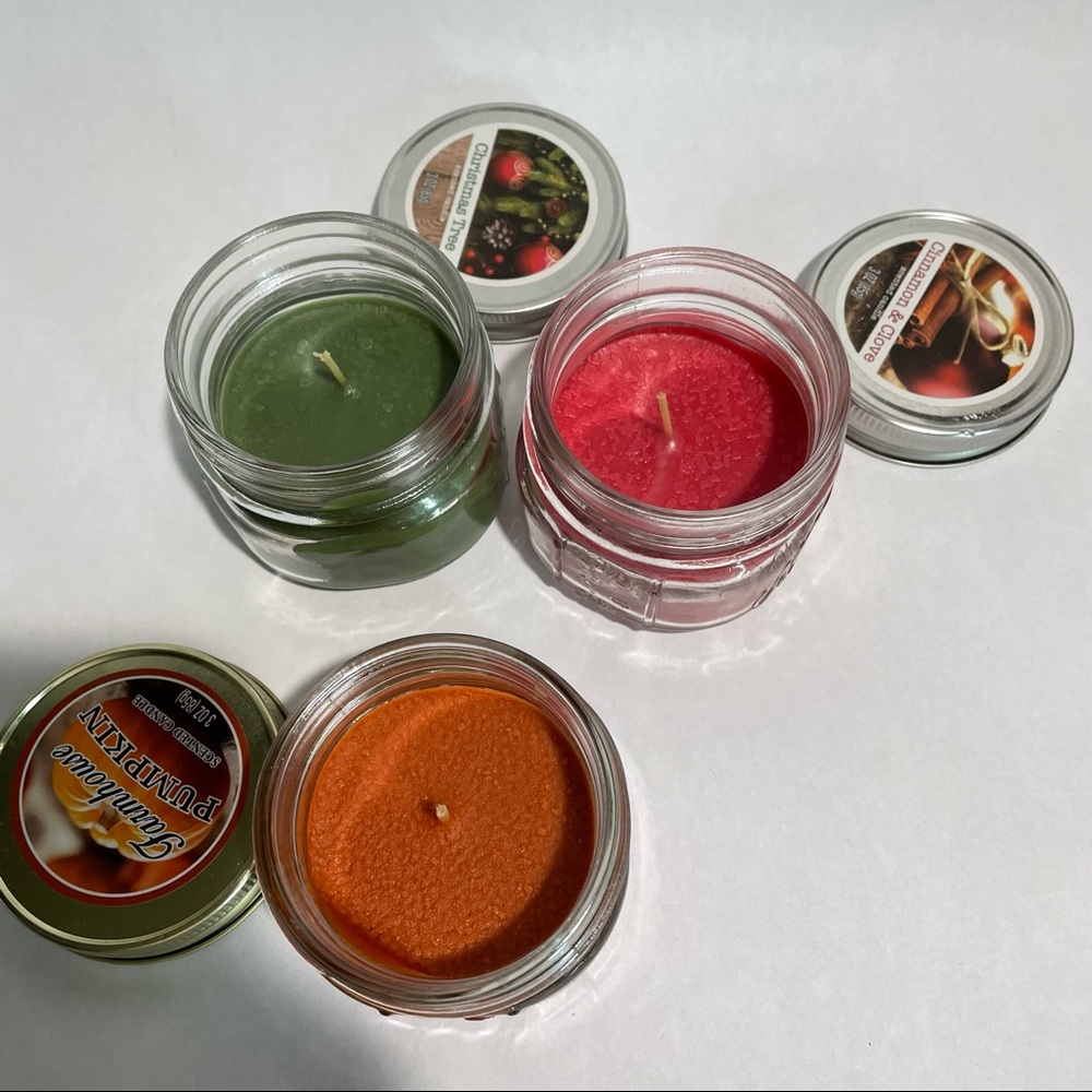 Mason Jar Candles minis Fall Winter Scents